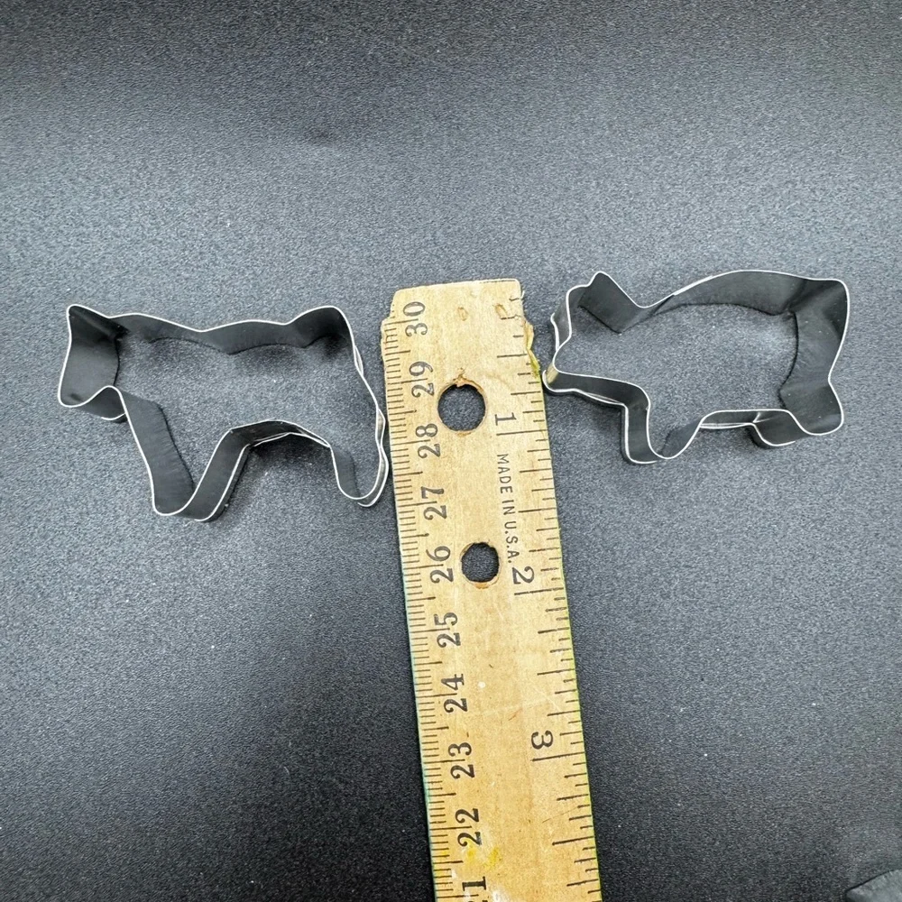 Set of 6 Miniature Steel Cookie Cutters Molds Giraffe Elephant Horse/Zebra